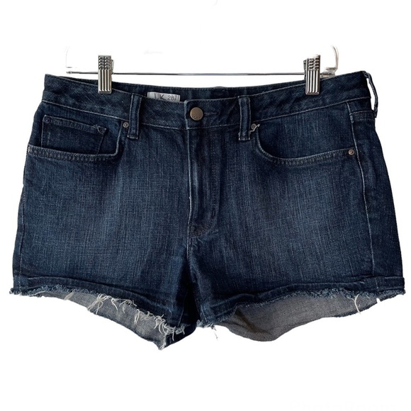 Gap Maddie Slim Cut Offs Jean Shorts Dark‎ Wash 28R - Picture 1 of 16